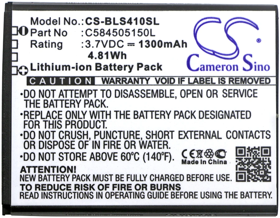 Аккумулятор Cameron Sino 1300 мАч C584505150L для BLU S410 S410a Star 4 0|Аккумуляторы мобильных