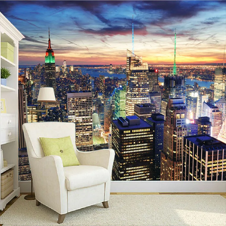 Современные пользовательские большие фото обои Нью Йорк Настенная роспись