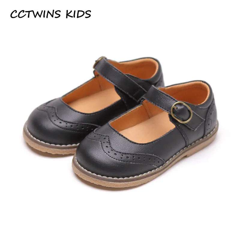 Kids Shoes Autumn Children Fashion Party Breathable Shoes Baby Soft Brand Sweet Mary Jane Girls Black Princess Flat GM23980