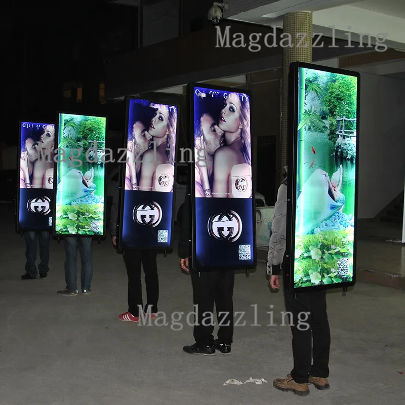 Новое поступление односторонний светодиодный рекламный щит для прогулок с