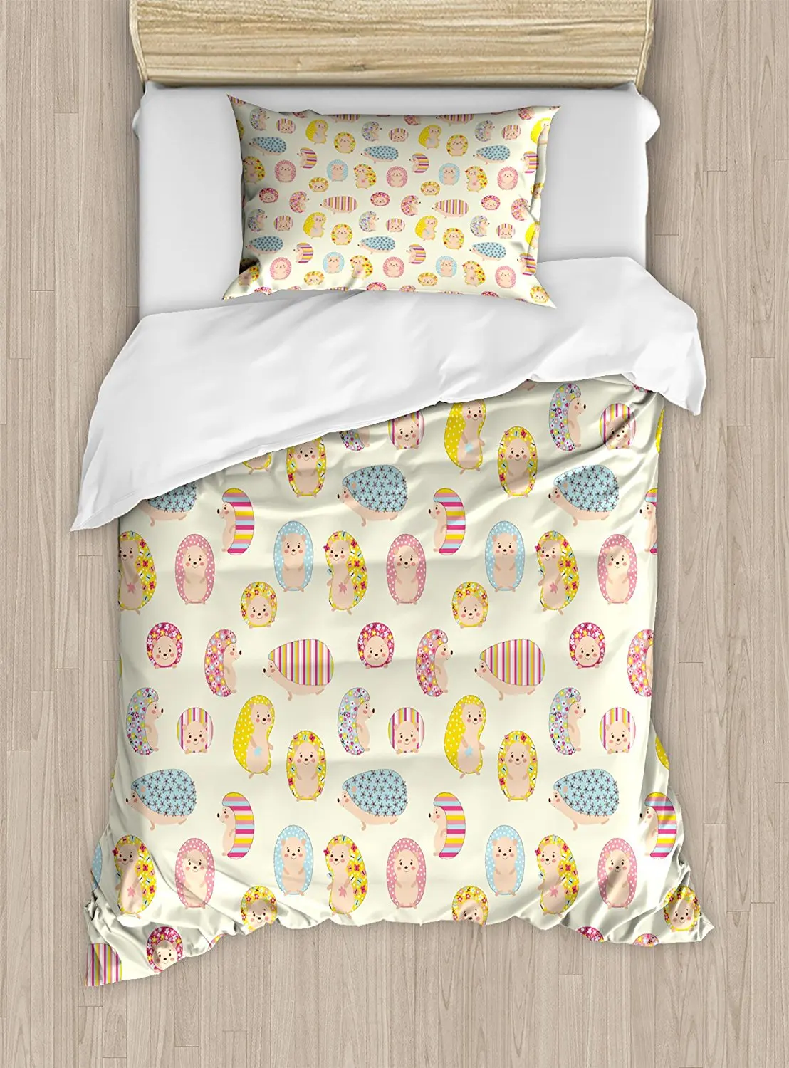 Комплект постельного белья из 4 предметов с рисунком ежика|4pcs bedding set|duvet cover setbedding