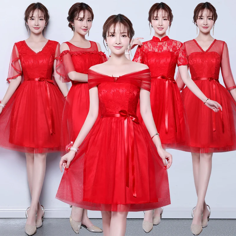 Короткое платье подружки невесты новая версия короткое для свадебной вечеринки