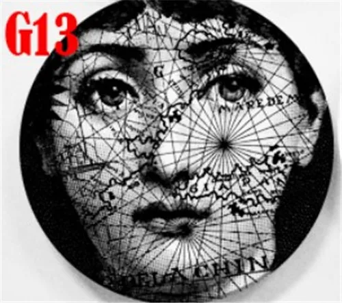 13 Италия Милан креативная узор rosenthal Piero fornasetti пластины керамика стене висит украшение фоновая панель для искусства номерной знак - Цвет: 13