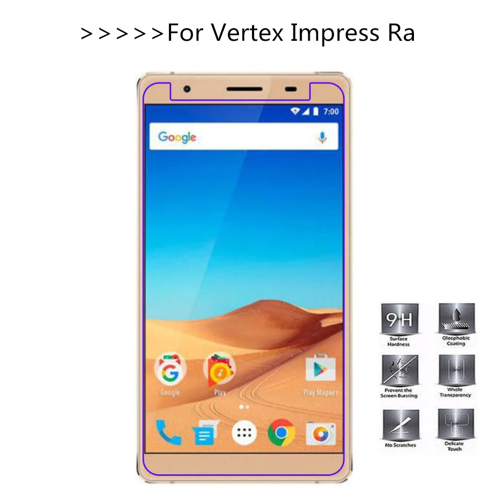 Закаленное стекло для Vertex Impress Ra защита экрана 9H 2.5D Защитное телефона