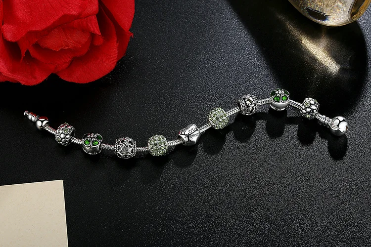 Горячая Распродажа серебряный браслет LOVE FOREVER Amor Amour для женщин DIY Ювелирные изделия оригинальные бусины модные браслеты подарок XCH1455