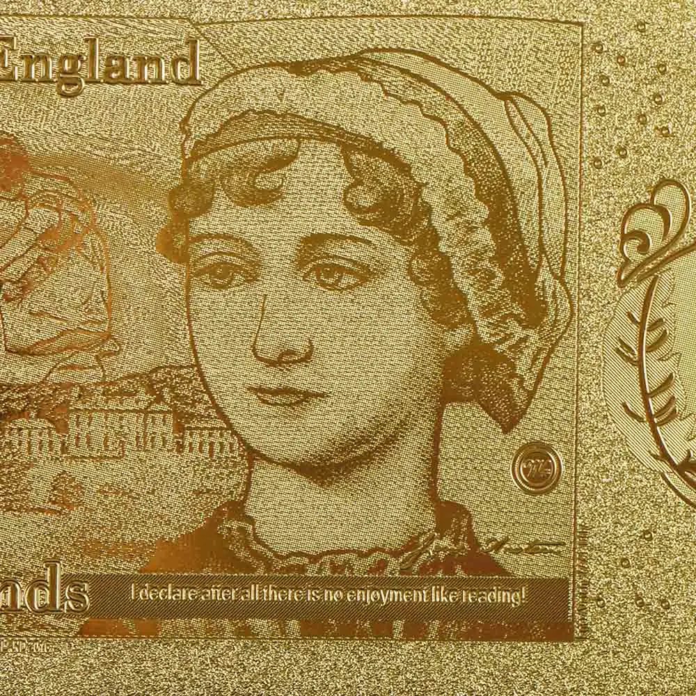 Фальшивые банкноты с покрытием золотом 10 фунтов|banknote gold|banknotes paper moneybanknote |