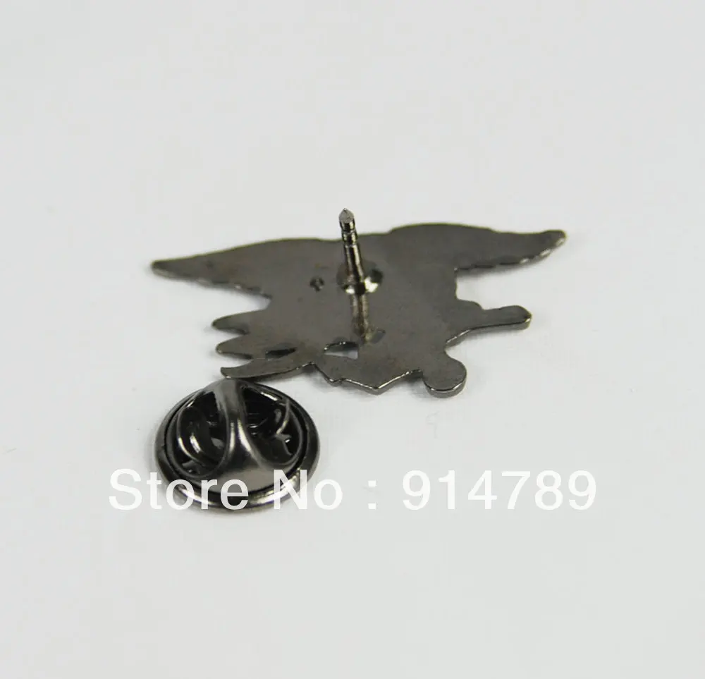 США морской котик ОРЕЛ ЯКОРЬ трезубец мини металлический значок INSIGNIA черный