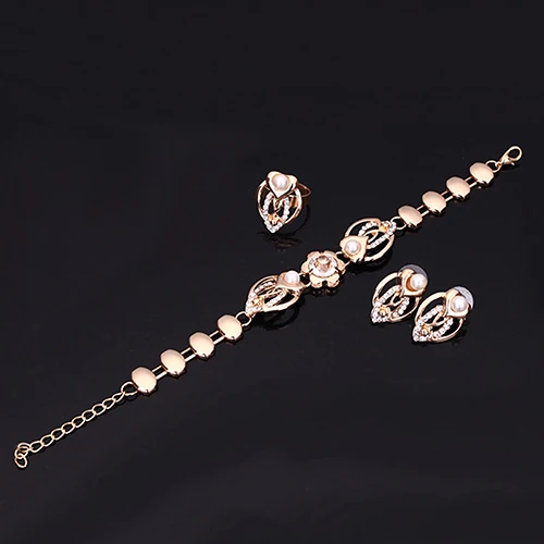 Модная Хрустальная искусственная жемчужина кольцо серьги браслет воротник