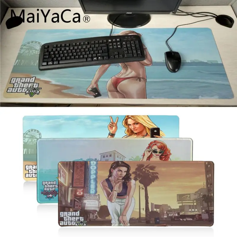 Крутой игровой коврик для мыши MaiYaCa с GTA 5 Beach girl мягкий резиновый профессиональный