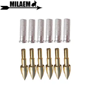 Набор наконечников для стрельбы, 1224 шт., 100 гр, Алюминиевая Вставка для ID 6,2 мм, углеродноестекловолокно, аксессуары для стрельбы