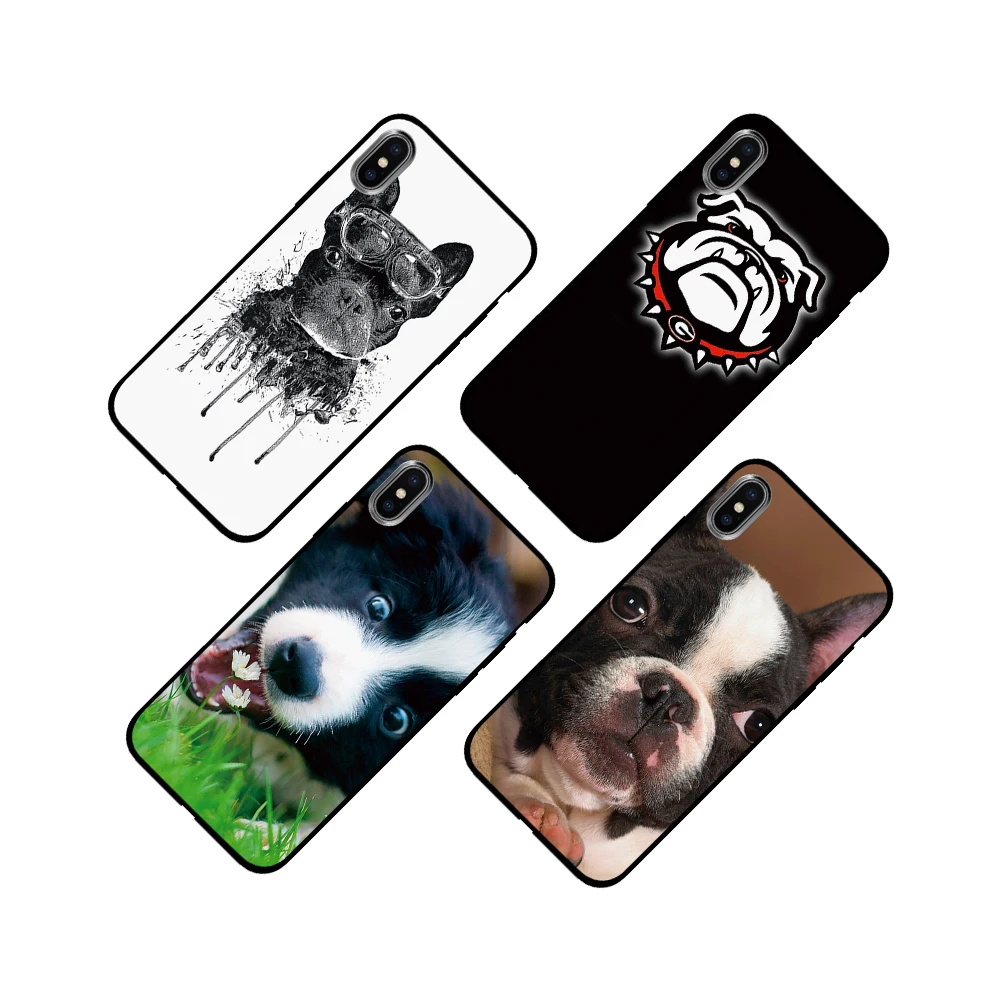 Мягкий чехол из ТПУ с французским бульдогом для Apple iPhone 6 6S 7 8 Plus 5 5S SE X XS MAX XR
