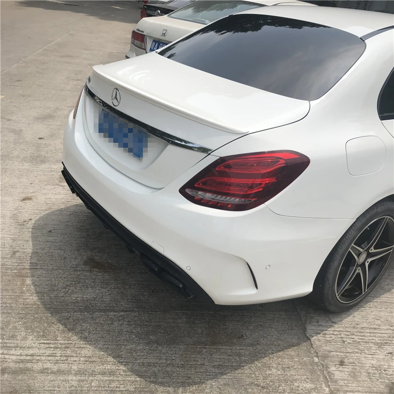 Для Benz W205 спойлер- c-класса C180 200 260 300 C63 высокое качество ЗСК "ABS Материал заднего крыла Цвет задний спойлер