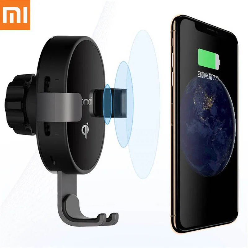 Беспроводное Автомобильное зарядное устройство Xiaomi 70mai Qi для iPhone Xs Max XR X samsung, интеллектуальное Сенсорное быстрое зарядное устройство 70 mai, держатель для автомобиля