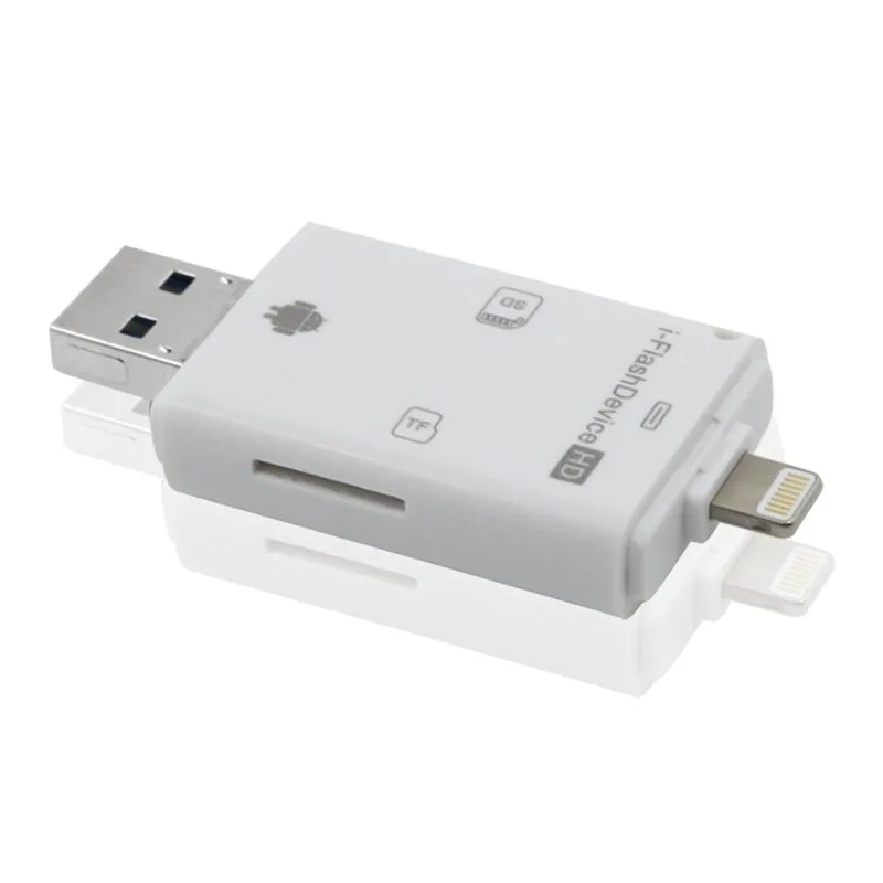 3в1 кардридер для IOS Android Windows USB 2 0 SD/Micro SD TF OTG Смарт карта памяти адаптер iPhone iPad