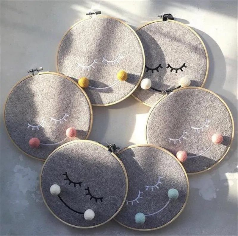 Ins скандинавский ветер фетровая палатка с улыбкой аксессуары настенное