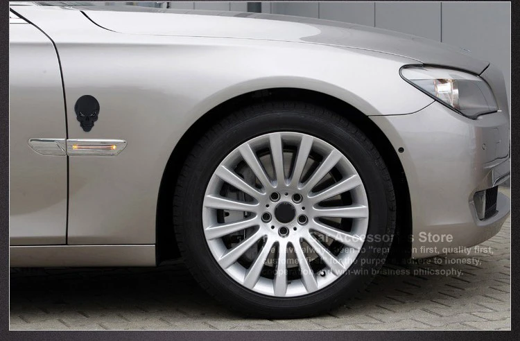 Забавная металлическая 3D наклейка для автомобиля в виде черепа|car styling|skull car stickercar