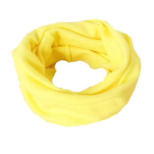 scarf yellow Качественный хлопковый Детский набор из шапки и шарфа, детский шейный платок, детский шарф, воротник, шапка, комплект, реквизит для фотосессии - Цвет: scarf yellow