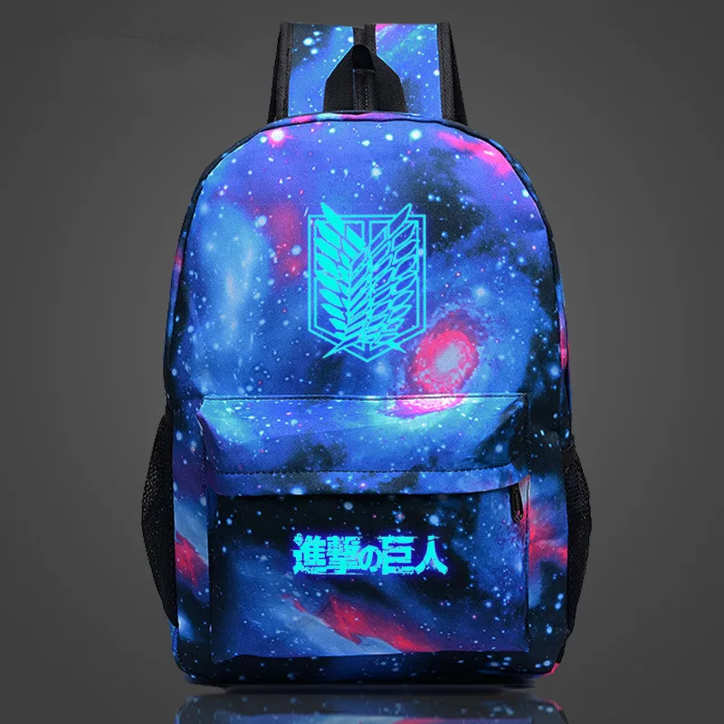 Рюкзак атака на Титанов японская лампа для подростков мультяшная дорожная сумка