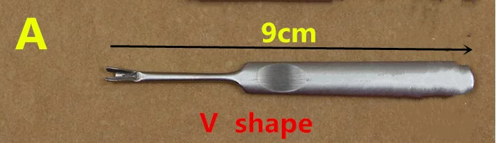 A 2 шт. нержавеющая сталь V/U форма резьбы кожаные инструменты нож истончение край Триммер траншеекопатель Кожа Искусство diy Набор инструментов - Цвет: A