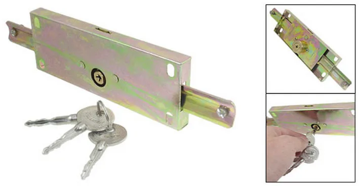 Золото Тон Cross Keys Металл Центр рулонные ворота Дверные замки для гаража|shutter door