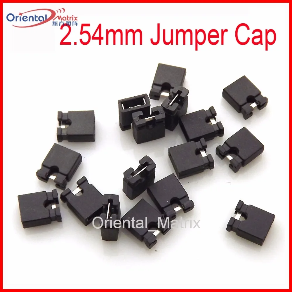 

100PCS 2.54mm Pitch Pin Header Jumper Cap Connector