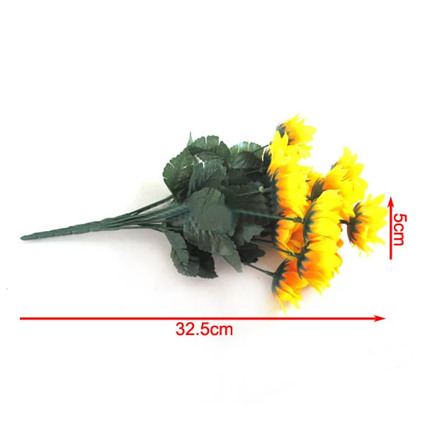 1 букет из 7 искусственных подсолнухов для домашнего памятного творчества декор