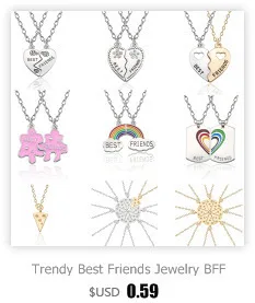 Модное ожерелье с надписью "Best Friends Forever", BFF ожерелье s для женщин, пустотелая подвеска в виде разбитого сердца, Золотое Серебряное ожерелье и подвески