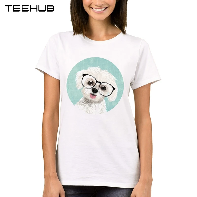 TEEHUB новинка Женская Классическая футболка с коротким рукавом Милая женская