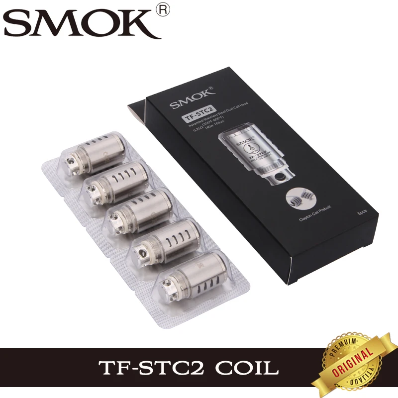 5 шт./лот Оригинал Smok TF STC2 нержавеющей двойной картридж 0.25ohm для TFV4 мини бак