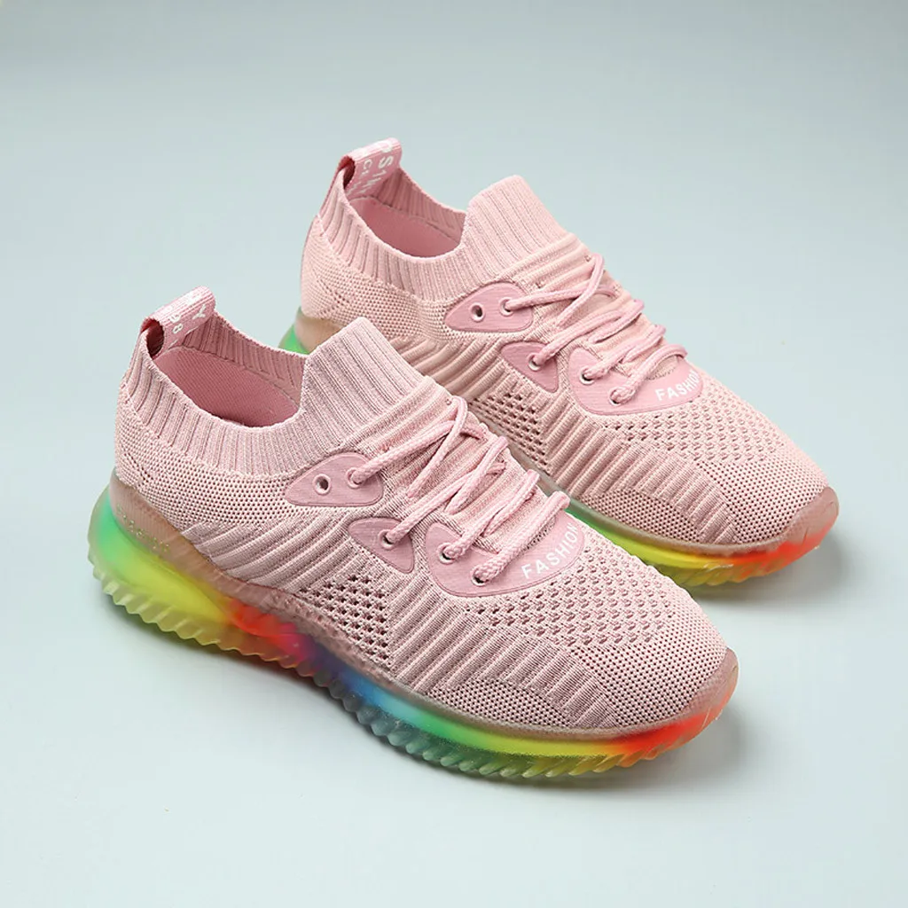 SAGACE/женская и мужская Радужная обувь из сетчатого материала уличная спортивная