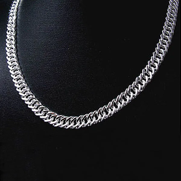 

Hot Sale New Items Men's Necklaces Men's Jewelry silver plated Links Chain Necklace ( Size 10MM )