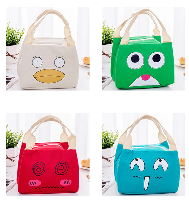 

BONAMIE New Tote Insulated Thermal Box Portable Lunch Bag Women Boy Cooler Bags Kids Cartoon Animal Pack Beach Food Picnic Bags