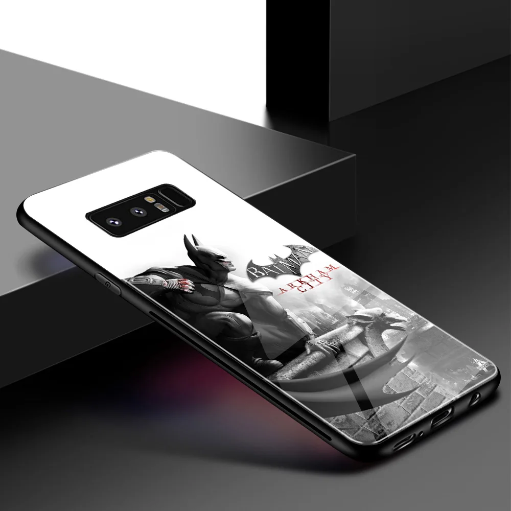 Для samsung Note 9 чехол Marvel Бэтмен Жесткий чехол на заднюю панель стекло для samsung Galaxy Note 8 9 10 S8 S9 Plus S10 plus S10 Lite - Цвет: 00899