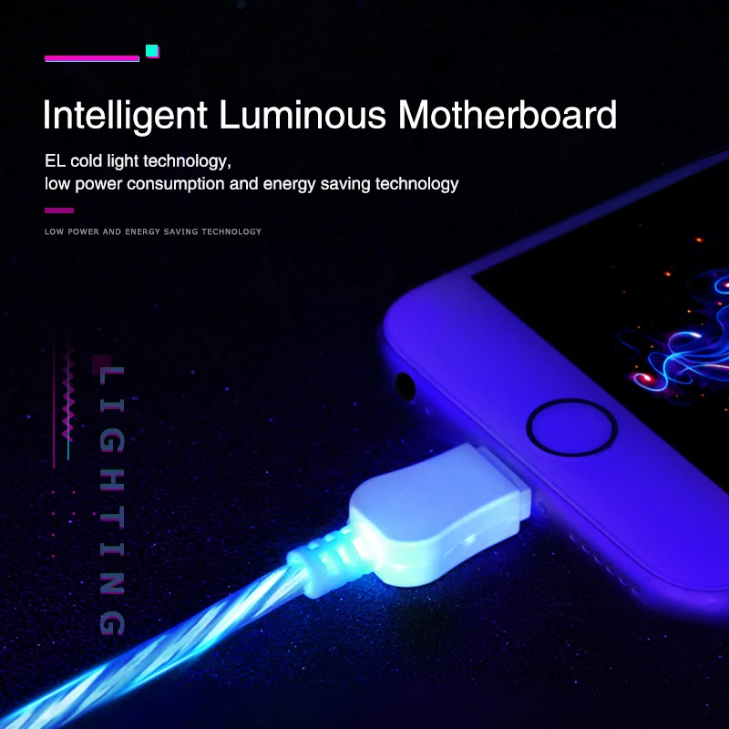Summerfish 3A светодиодный светящийся течет usb-шнур для Зарядное устройство mi женские низкие Туфли зарядка через USB кабель для huawei Honor samsung Xiaomi mi oppo vivo быстрой зарядки кабель