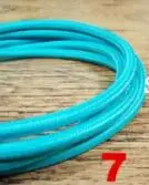 sky blue 8 м тканевый кабель Шнур винтажный подвесной светильник Электрический провод твист плетеный Ретро текстиль Электрический провод лампа плетеные кабели - Цвет: sky blue