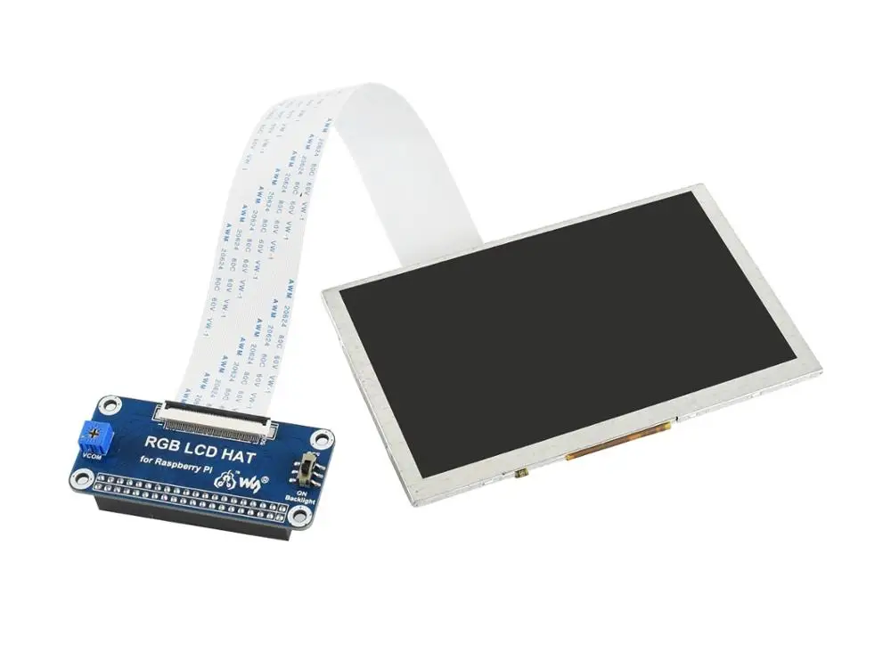 Waveshare 5-дюймовый IPS дисплей для Raspberry Pi 2B/3B/3B +/3A +/Zero W/Zero WH DPI интерфейс Touch 800*480
