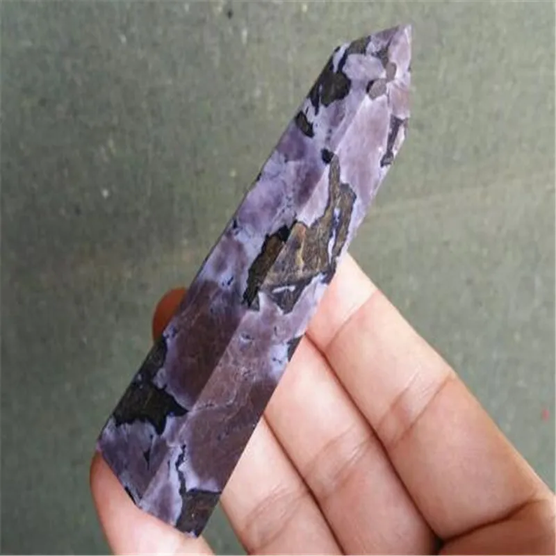 Натуральный кристалл Gabbro полированная точка с Мистик мерлинитом|Камни| |