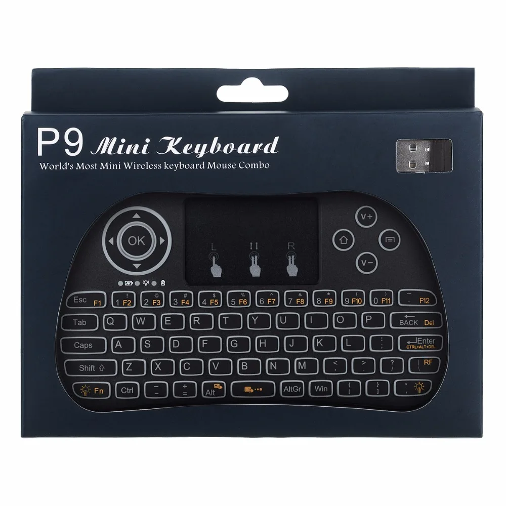 Миниатюрная Беспроводная клавиатура EUTUKEY P9 2 4G воздушная мышь USB пульт