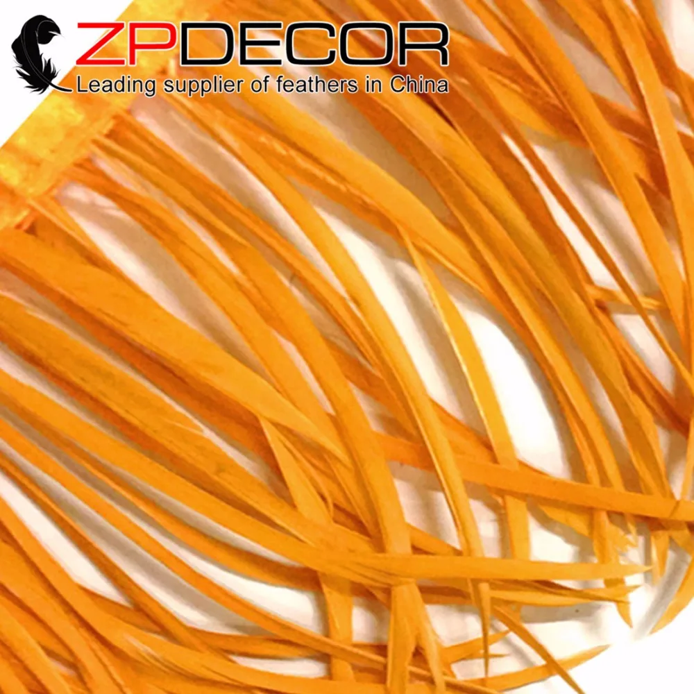 

Розничная и оптовая продажа от ZPDECOR 10 ярдов/партия Красивая Золотая окрашенная гусиная отделка в полоску