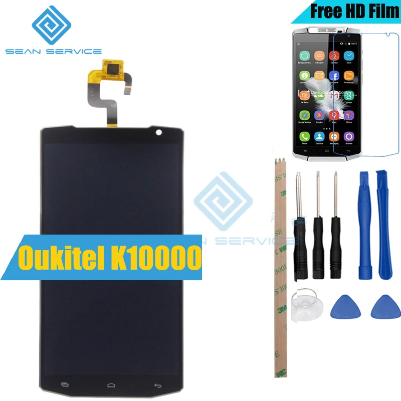 Для оригинального Oukitel K10000 ЖК-дисплей и TP кодирующий преобразователь сенсорного