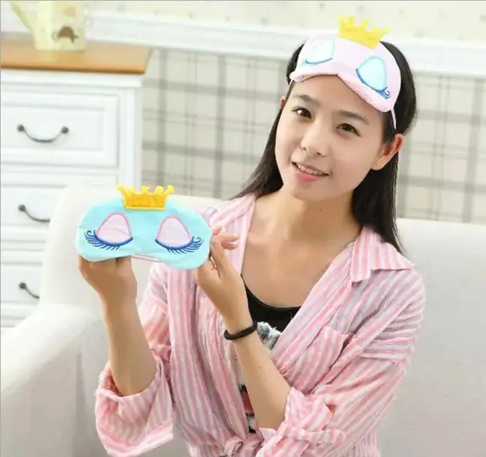 Корона Kawai Красивая значок ресниц мягкий коралловый флис eyemask siesta мигающий