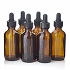 Флакон-капельница для Органических эфирных масел стеклянная пипетка для закапывания в глаза, 6 шт., 60 мл, янтарно-коричневый, жидкость для массажа