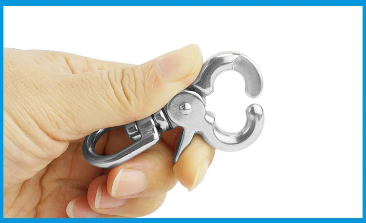 

2PCS stainless steel 316 Webbing Bag Trigger Swivel Lobster Clasps Clips Snap Hooks Weave Paracord Lanyard Buckles