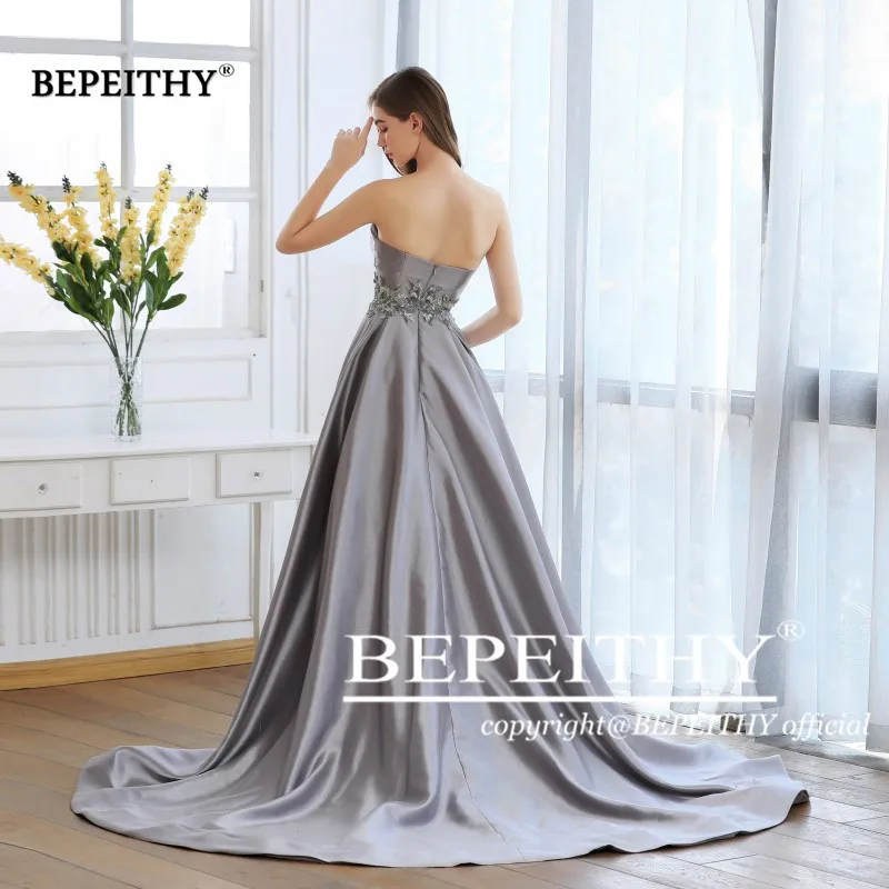 BEPEITHY 2021 милое платье De Soiree длинное вечернее с кружевом и бисером на талии для