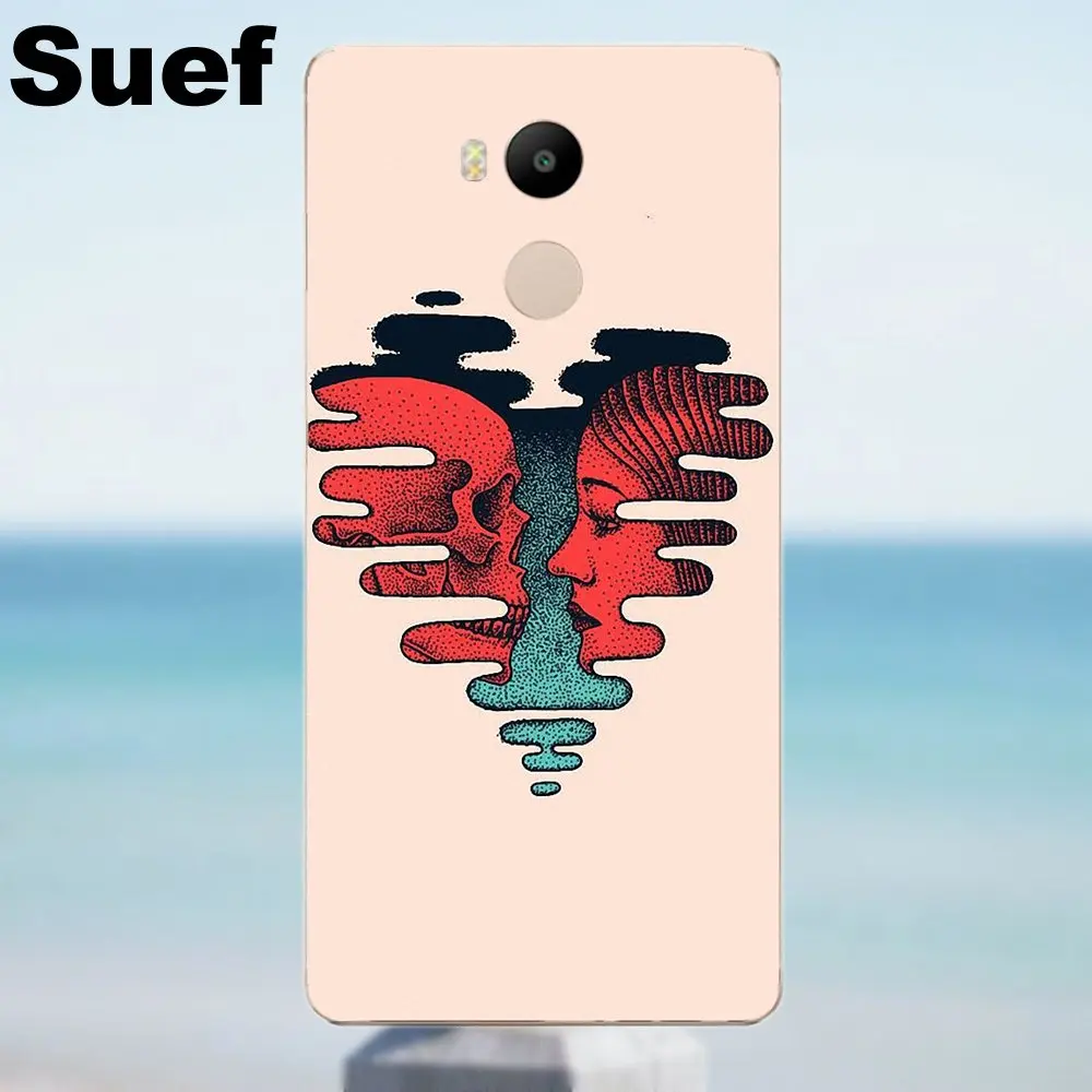 Suef TPU Модный Оригинальный для Xiaomi Redmi 4 3 3S Pro Mi3 Mi4 Mi4i Mi4C Mi5 Mi5S Mi Max Note 2 Love Heart Tattoo Art |