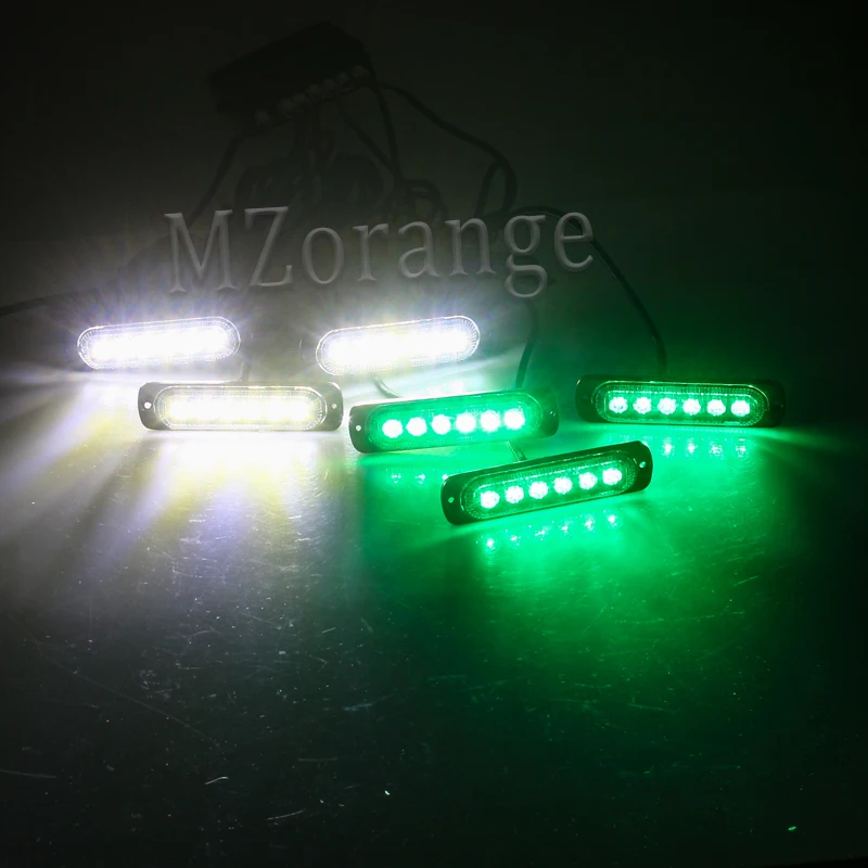 MZORANGE 6pc 6 светодиодный Водонепроницаемый 12/24V пульт дистанционного управления автомобиль Грузовик Аварийная Предупреждение светодиодный стробоскоп вспышка светильник мигающая лампа Дневной светильник