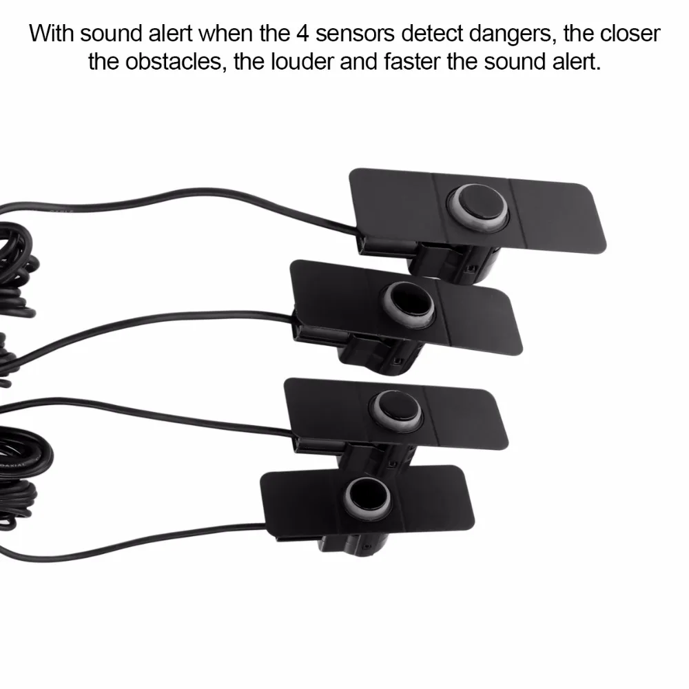Автомобильные парковочные датчики 4 черные плоские 16 5 мм система радара заднего