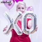 16 дюймов серебро письмо воздушный шарик из фольги в форме воздушные шарики с алфавитом с днем рождения свадебное украшение шара с цифрой для праздника вечерние поставки
