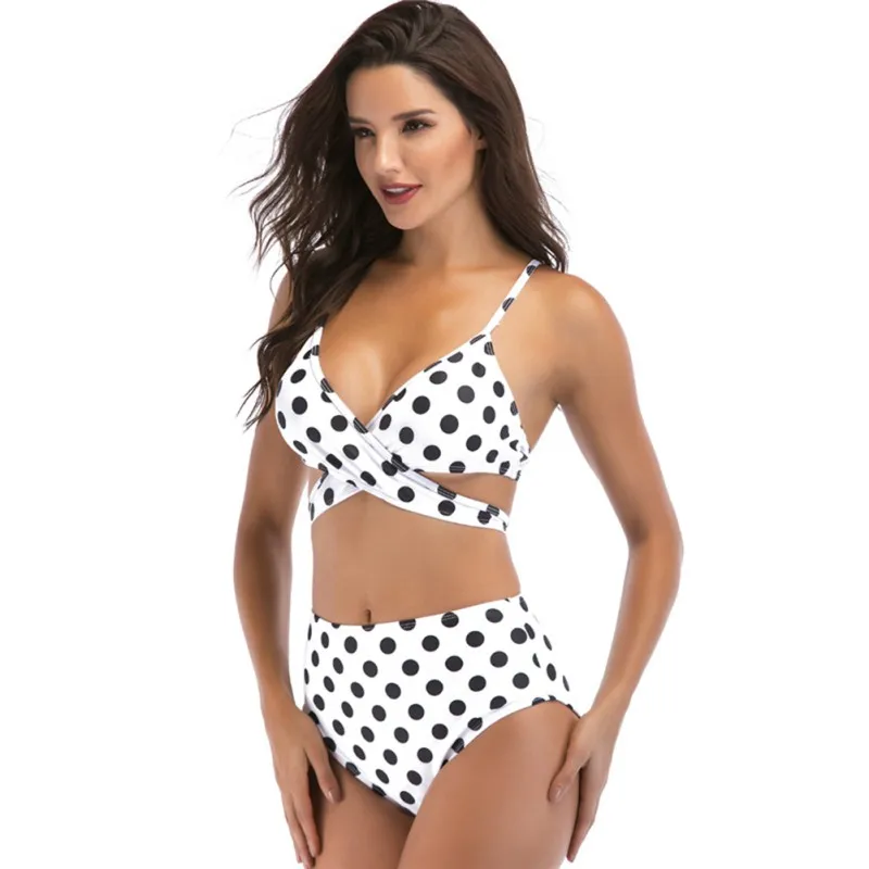 2018 бразильские женские купальники бандажный купальник в горошек сексуальный