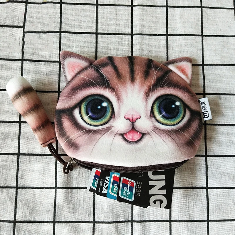 Высокое качество кошелек Ms. кошельки плюшевая сумка монета животное 3D печать